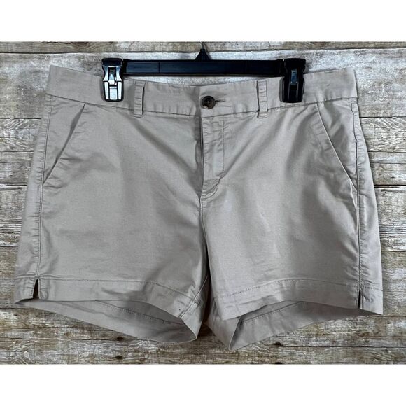 OLD NAVY KHAKI CLASSIC SIMPLE BASIC FLAT FRONT EVERYDAY WEAR CASUAL SHORTS - Picture 1 of 5